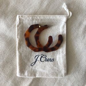 J.Crew Geometric Tortoise Hoop Earrings